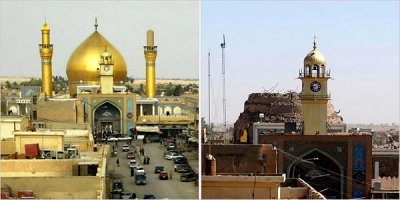 La mezquita de Samarra, antes de la guerra y después del último atentado