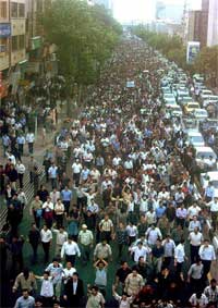Manifestación en Tabriz
