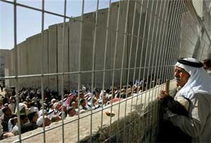 Una valla en Jerusalén. Foto: AP